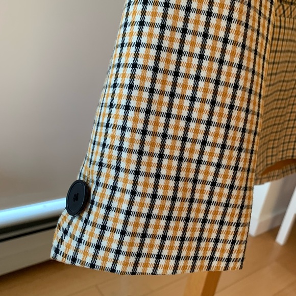 Twik women’s yellow black gingham blazer size Large - Picture 7 of 11